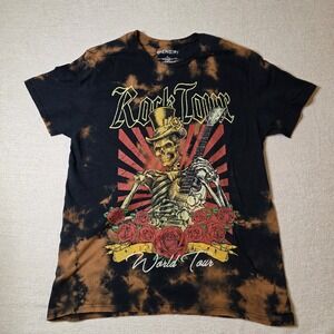 Chemistry Rock Tour Tie Dye T-Shirt Size Large Graphic Skeleton Roses World Tour